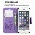 thumbnail image 2 of iPhone 6S Wallet Case, iPhone 6 Case, Dteck Embossed Butterfly Flip PU Leather Stand Card Slots Case Cover with Hand Strap For iPhone 6s / iPhone 6, Purple, 2 of 5
