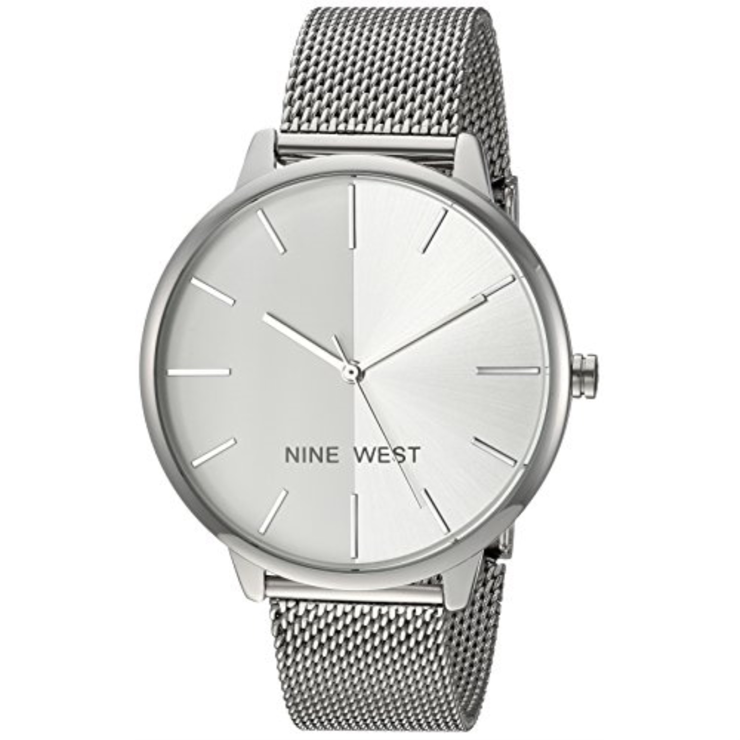 Nine West - nine west women's nw/1981svsb silver-tone mesh bracelet ...