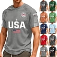 thumbnail image 5 of Men's USA 250th Anniversary Shirt Patriotic American Flag Graphic Short Sleeve Crew Neck Tee, 5 of 5