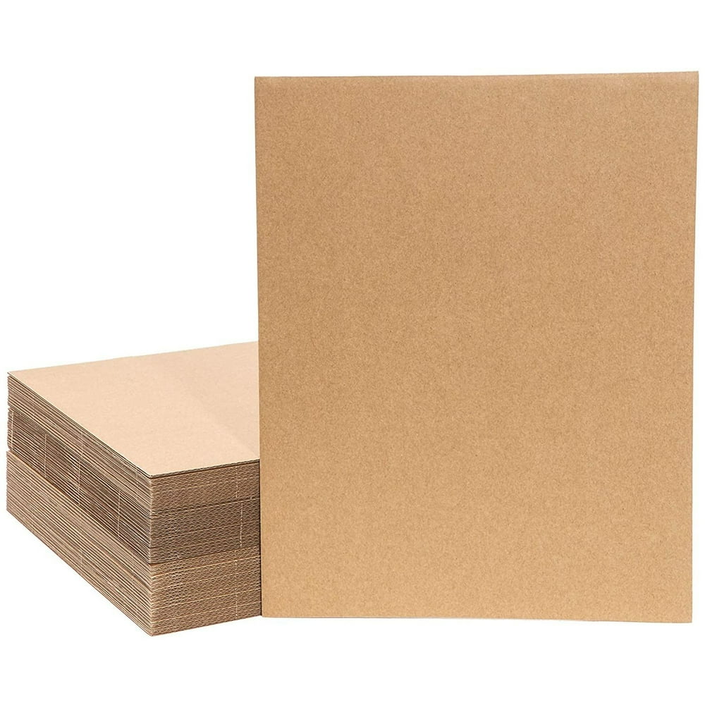 50Pack Corrugated Cardboard Sheets, Large Kraft Filler Inserts for