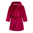 thumbnail image 3 of LYMAYTER Unisex Toddler Bathrobe for 2-12Y Boys Girls Warm Hooded Bathrobe Soft Solid Colo Home Fleece Robe, 3 of 10