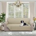 thumbnail image 4 of U-NICE HOME Reversible 4 Seater Sofa Cover , Washable, Water Repellent, Elastic Straps, Sand/Beige, 4 of 6