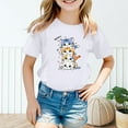 thumbnail image 2 of FINALGANG Girl's T-Shirt Kids Cartoon Graphic Tees Short Sleeve Crewneck Loose Fit Tee Shirt For Casual Daily Outdoor Wear Fashionable Top, 2 of 5