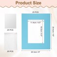 thumbnail image 2 of Uxcell 25Pcs Picture Mat 8"x10" Bevel Cut Frame Mattes for Display Art Measuring Sky Blue, 2 of 7