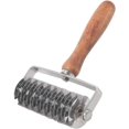 thumbnail image 1 of Metal Lattice Cutter, Stainless Steel Dough Roller With Wood Handle Roller, 1 of 5