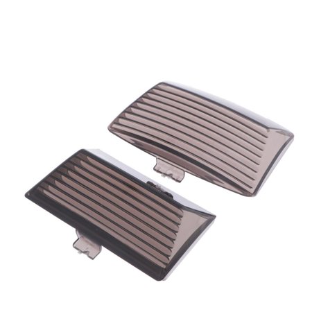 1 Pair Smoked Lenses Cover Mud Guards Compatible for FLHR FLHT FLHS FLT 1980-2013 (Front & Rear)