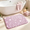 thumbnail image 4 of Zynviq Clouds Bathroom Rugs 23.6" X 15.7" Bath Rugs Polyester Absorbent Rectangular Washable Pink Small Rug for Toilet, 4 of 6
