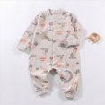 thumbnail image 2 of Gerichy Baby Boy Girl Bodysuit Infant Baby Cotton Bodysuits Child Printing Newborn Button-Neck Long Sleeved Long Rompers 0-18 Months, 2 of 7