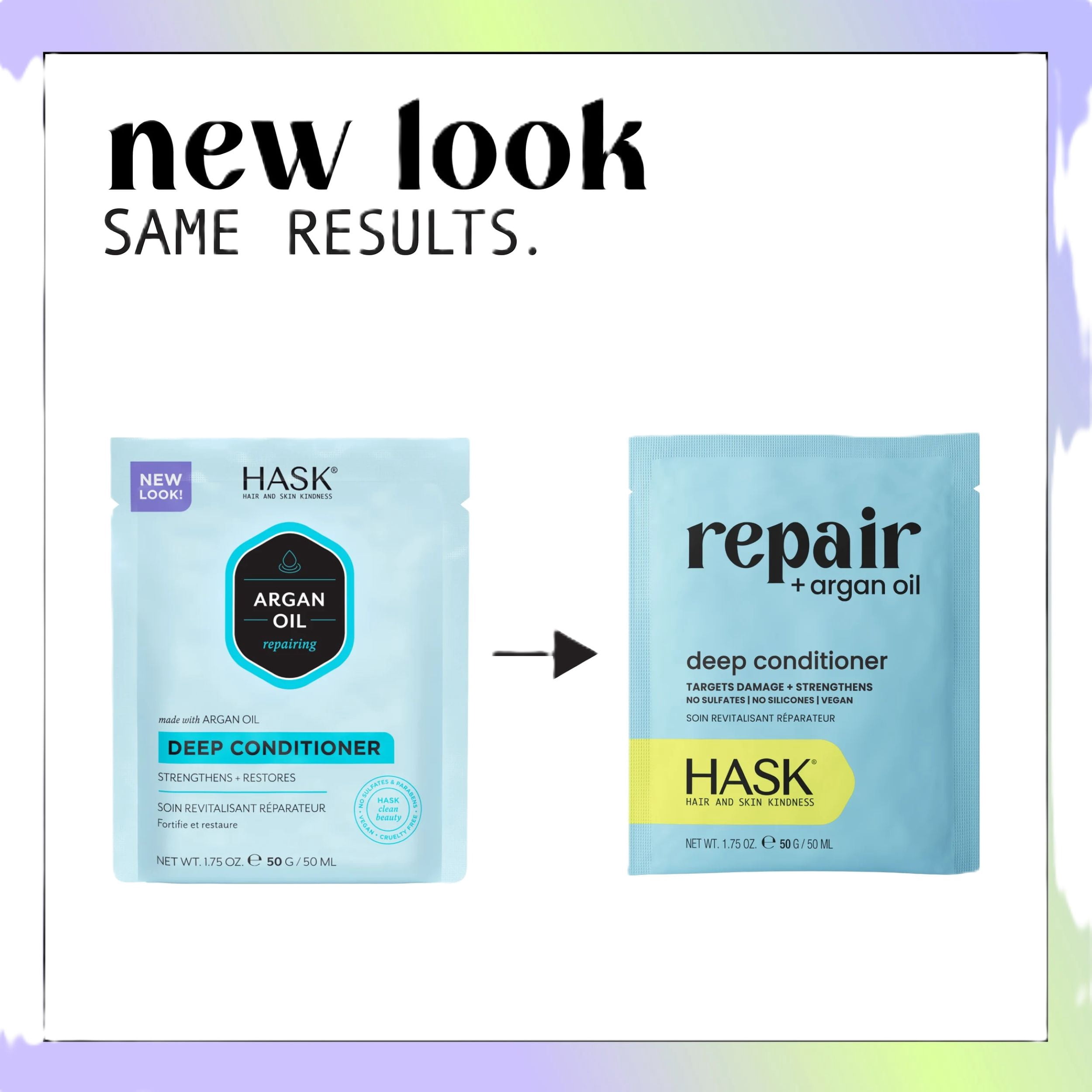 (3 pack) HASK Argan Oil Repairing Deep Conditioner, 1.75 oz