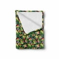 thumbnail image 2 of Colorful Soft Flannel Fleece Throw Blanket, Floral Jungle Themed Botanical Composition with Little Flowers in Many Colors, Cozy Plush for Indoor and Outdoor Use, 60" x 80", Multicolor, by Ambesonne, 2 of 6