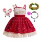 thumbnail image 5 of Girls Adventure Moana 2 Cosplay Costume Kids Summer One Shoulder Sleeveless Vintage Princess Dress Set Halloween Party Clothing, 5 of 5