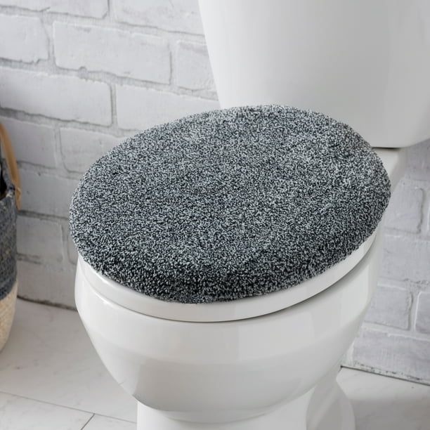 Better Homes And Gardens Toilet Lid Cover Grey Shadow Heather Com - Grey Elongated Toilet Seat Covers