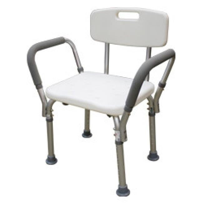 Roscoe Medical BSCWBA Shower Chair with Back & Arms - Weight Limit 300 ...