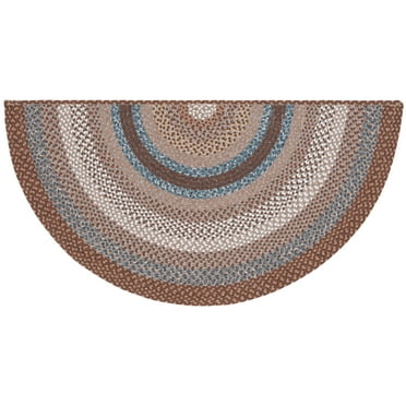 SAFAVIEH Braided Angel Colored Bordered Area Rug, Brown/Multi, 2'6" x 4'