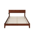 thumbnail image 3 of AFI Orlando Queen Low Profile Wood Platform Bed Frame with Panel Headboard, Walnut, 3 of 7