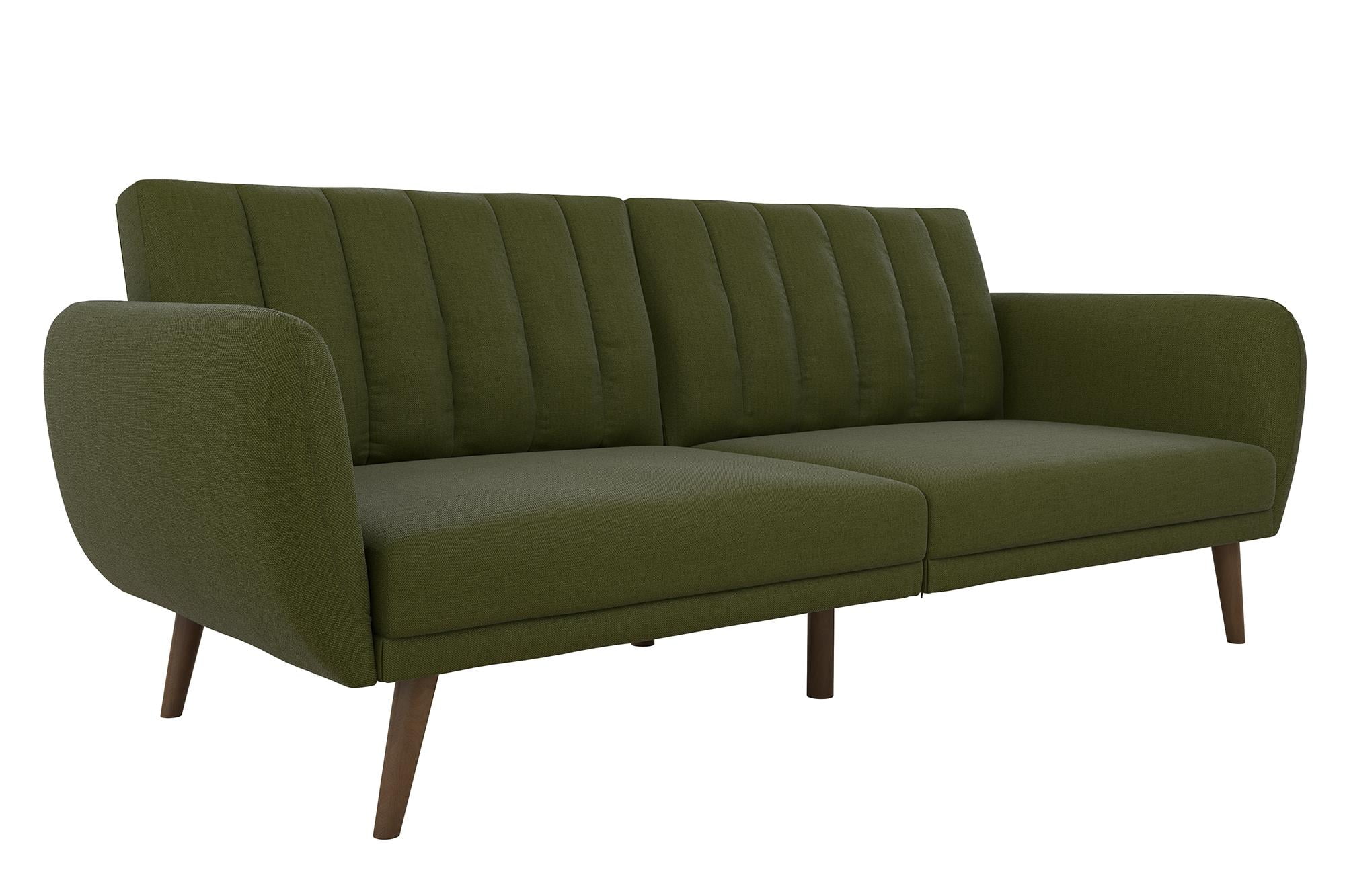 Novogratz Brittany Futon, Green Linen