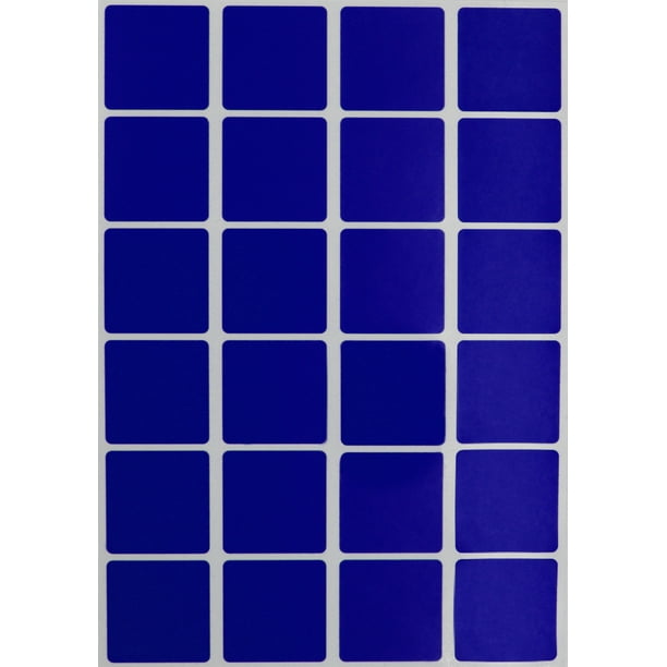 Royal Green ColorCoding Labels Square Stickers 1 inch x 1 inch, Blue 1200 Pack