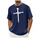 thumbnail image 4 of Camisa Casual de Cuello de la Tripulación de la Impresión de Pascua de Manga Corta de Verano Top Ligero de Poliéster para los Hombres, Camiseta de Manga Corta para el Uso Diario de Primavera Verano, 4 of 9