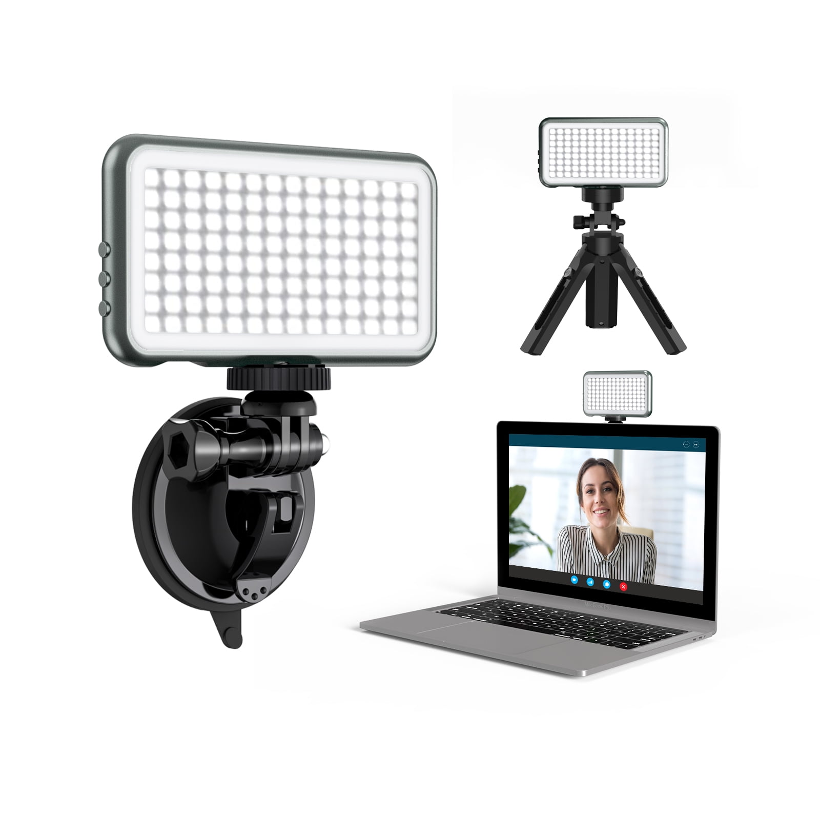Self Broadcasting and Live Streaming Jelly Comb Bicolor LED Light for Video Conference Zoom Call Remote Working Video Conference Lighting Kit 