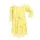 thumbnail image 4 of Vestido largo de encaje con hombros descubiertos para mujer: falda escalonada, mangas con volantes, elegante para bodas y fiestas, 4 of 4