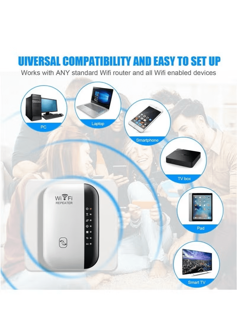 Wireless 300Mbps Wifi Router Range Extender Up to 5000sq（White）