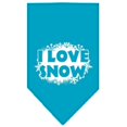 thumbnail image 4 of Christmas Pet and Dog Bandana Screen Printed, "I Love Snow", 4 of 9