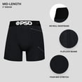 thumbnail image 4 of Calzoncillos tipo bóxer PSD para hombre, algodón negro, 3 unidades, que absorben la humedad, 4 of 9