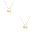 thumbnail image 4 of Sonducket DIY collar de amistad ajustable cómodo Ins a prueba de herrumbre superficie lisa ligero accesorio de moda Libra oro libra oro 2piezas Sonducket CBP198527, 4 of 6