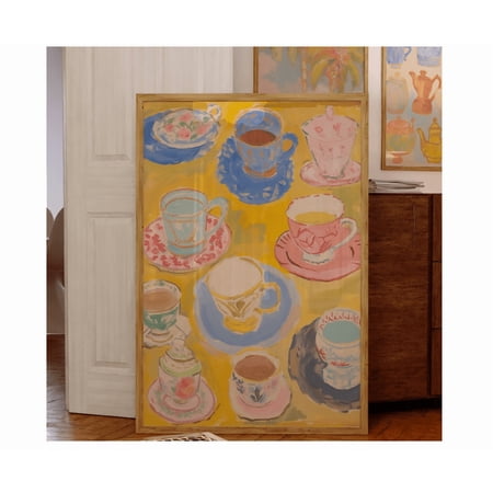 Cottagecore Kitchen Art Print: Coffee Cup Illustration Home Decor Office Wall Art