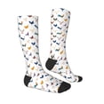 thumbnail image 3 of Picia Women Crew Soft Moisture-wicking Socks Various Rooster Pattern Design Cotton Socks, One Size fit All, 3 of 9