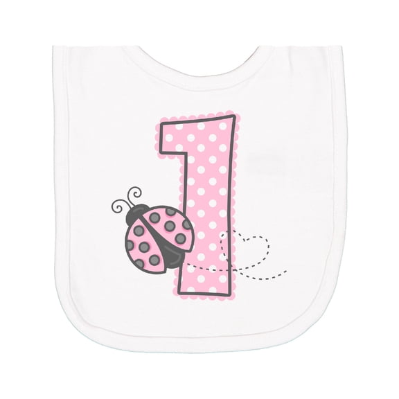 Inktastic Pink Ladybug 1st Birthday Newborn Bib