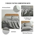 thumbnail image 4 of Flymme Gray Tufted Comforter Set Queen Size 7 Piece Bed in a Bag Shabby Chic Boho Comforter and Sheet Set Soft Microfiber Complete Bedding Sets, 4 of 7