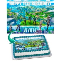 Fornite Chapter 2 Edible Cake Image Topper Personalized Birthday Party 1/4 Sheet