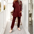 thumbnail image 4 of MEICHEN Pajamas for Women Set Women's Fall and Winter Pullover Long Sleeve Set Soft Double Fleece with Embossed Design and Cozy Loungewear for Cold Nights Women's Sleepwear, 4 of 4