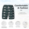 thumbnail image 6 of Picia Turtle Chrysanthemum pattern Mens Swim Trunks with Compression Liner Stretch Beach Shorts Quick Dry with Zipper Pockets No-Chafing Board Shorts-X-Large, 6 of 9