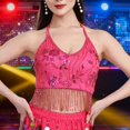 thumbnail image 6 of Belly Dance Crop Top Tassel Sequin Halter Adjustable Polyester Material for Women Party Performance Stage, 6 of 8