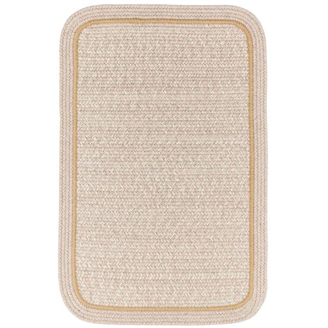 Rhody Rug CC58R048X048S 4 ft. Casual Comfort Sesame Banded Braided Rug, Square
