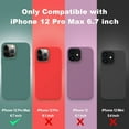 thumbnail image 6 of Compatible with iPhone 12 Pro Max Case, Soft Liquid Silicone Full Body Protective Slim Case with [Anti-Scratch Microfiber Lining] [Camera Protective] [Support Wireless Charging] - Pine Green, 6 of 14