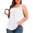 thumbnail image 3 of Daystry Plus Size Tank Tops for Women Loose Fit Lace Sleeveless Women's Summer Tanks White 3X, 3 of 13