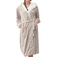 thumbnail image 1 of Jindong Robes en Peluche pour Femmes Robe en Polaire Longue Chaude Peignoir de Bain Veste de Détente Imprimée Robe de Confort Robes pour Femmes, 1 of 5