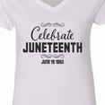 thumbnail image 4 of Inktastic Celebrate Juneteenth Women's V-Neck T-Shirt, 4 of 5