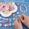 thumbnail image 4 of Assorted Acrylic Beads, 170-230PCS Mixed Colors Cute Beads for Bracelet Making, Aesthetic GummyBear Bow Flower Butterfly Kawaii Charms for Jewelry Making DIY Necklace Keychain Phone Charm, 4 of 12