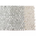 thumbnail image 5 of The Tile Life Eterna Penny 1" x 1" Lineas Beige Glass Round Mosaic Floor and Wall Tile 1 Sheet, 5 of 7