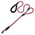 thumbnail image 1 of Dog Leash Heavy Duty 6ft, Double Handle Dog Leash with Padded Handle for Traffic Control, Reflective Rope Leashes for Large and Medium Dogs Night Control Safety Training (Red), 1 of 4