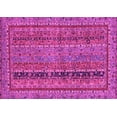 thumbnail image 1 of Ahgly Company Machine Washable Indoor Rectangle Abstract Pink Modern Area Rugs, 2' x 3', 1 of 4