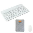 thumbnail image 4 of Clavier Bluetooth Mini Rechargeable Sans Fil Universel pour Tablette avec Sac de Rangement pour Souris, Type 3, Blanc, 7,9 Po Workhe, 4 of 9