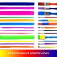 thumbnail image 4 of Kids Tempera Paint Set | Value Pack Includes 40 Washable Non-Toxic Colorful Paints (2oz bottles) & 15 Brushes | Metallic, Neon, Glow In The Dark, Glitter Paints | Paint For Arts &, 4 of 7