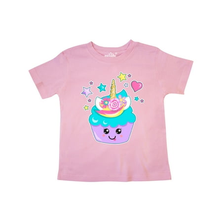 

Inktastic Unicorn Cupcake with Flowers Gift Toddler Boy or Toddler Girl T-Shirt