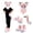 Pink, variant on Wearable Furry Anime Dog Mask Paws Tail Shoes,Kawayi Fursuit Animal Mask,Plush Therian Animal Wolf Outfit Accessories