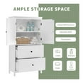 thumbnail image 4 of GDF Studio 23.6" Bathroom Storage Cabinet with 2 Doors, 2 Drawers, Adjustable Shelf, MDF Board, White, 4 of 7